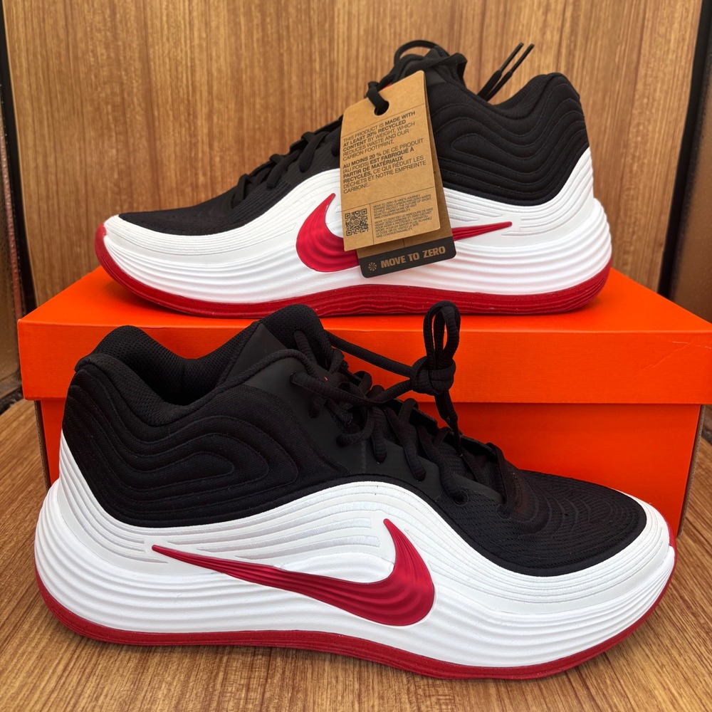 Nike Precision 8 Mid Mens Size 12 Black University Red White Basketball NEW